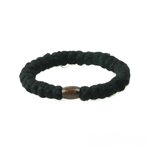 Wool Prayer Rope 33 Knots with Wooden Bead