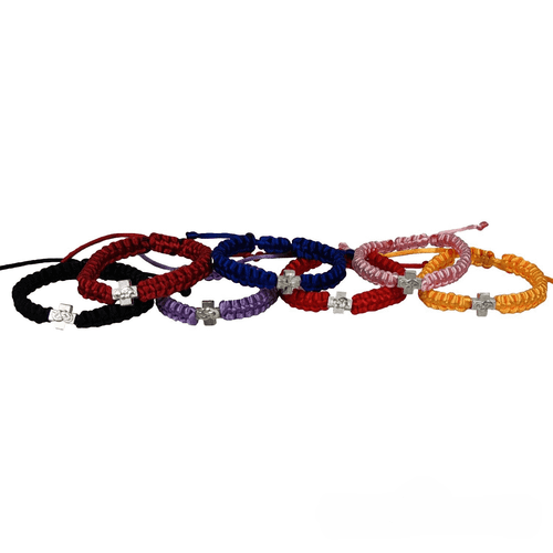 Knitted Bracelet with Cross