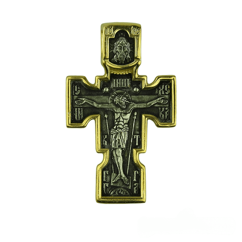 Silver Cross with Archangel Michael and Jesus Christ