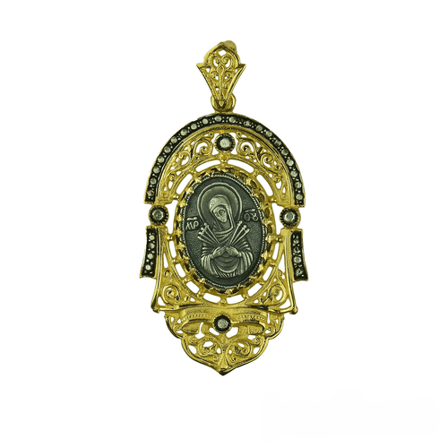 Our Lady of Sorrows Silver Pendant