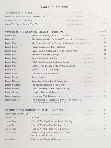 Table of Contents