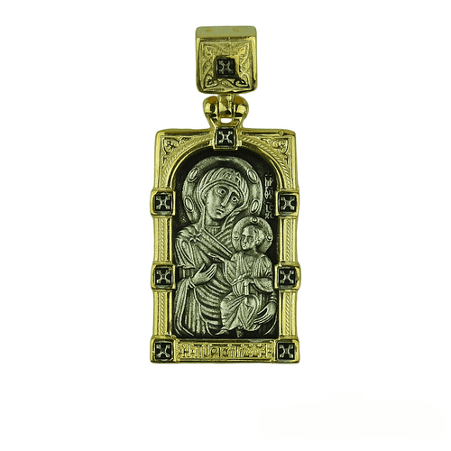 Silver Pendant of Our Lady Theotokos Portaitissa