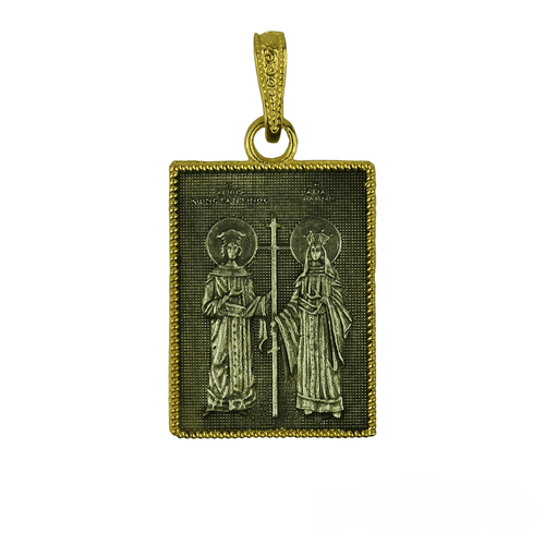 Silver pendant with Saints Constantine and Helen