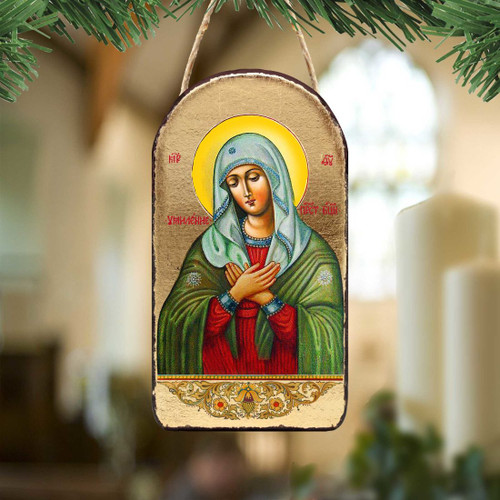 The Mother of God Tenderness Religious Orthodox Sacred Icon Ornament - Inspirational Icon Decor - 87012