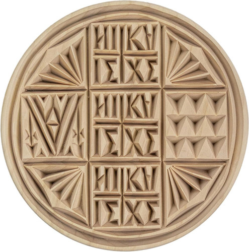 VATOPEDI MONASTERY Handmade Carved Holy Bread Seal from Mount Athos - 14 cm