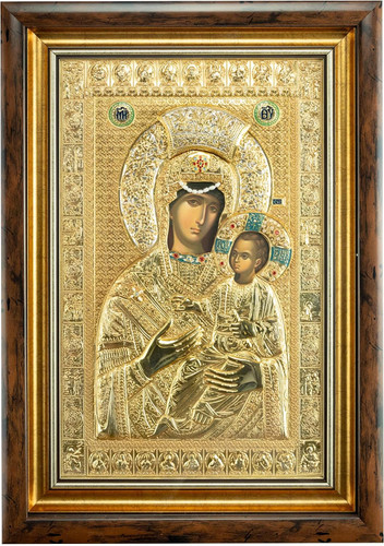 VATOPEDI MONASTERY MOUNT ATHOS Mother Of God Antifonitria Replica of Miraculous Icon from Mount Athos (40 x 31cm)