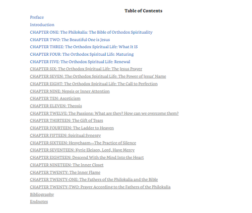 Table of Contents
