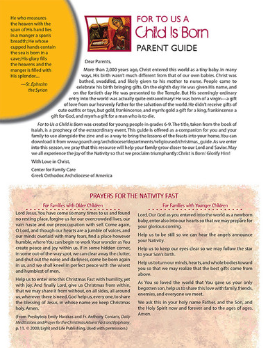 For Unto US A Child is Born: Christmas Zine Parent Guide (PDF)