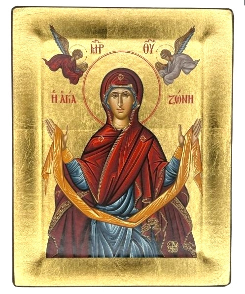 Virgin Mary Holy Belt Silk Screen Icon
