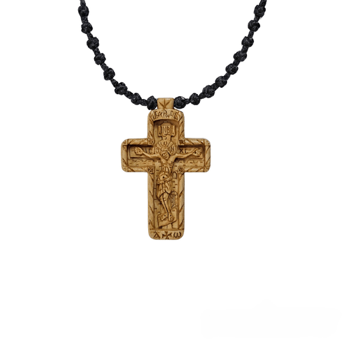 Wooden Pectoral Cross with Prayer Rope for the Neck