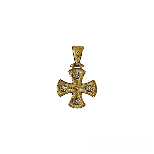 Silver Cross Gold-plated with Silver Stones