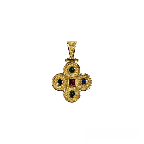 Silver Cross Gold-plated with Rounded Corners