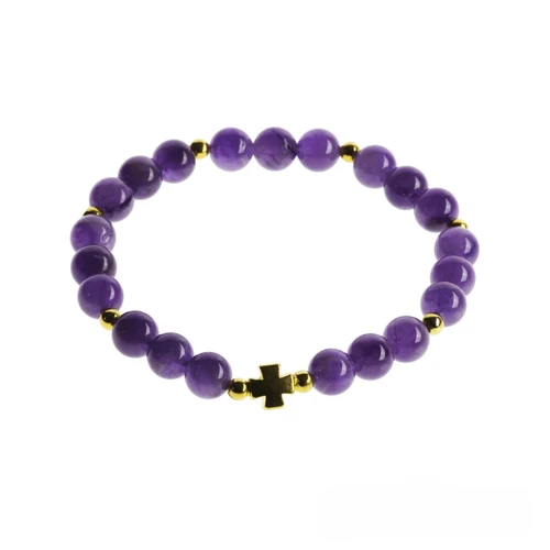 Prayer Rope with Amethyst and Cross