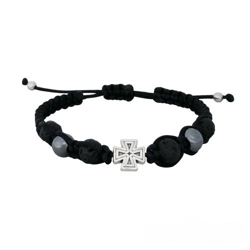 Monastic Bracelet with Lava Beads