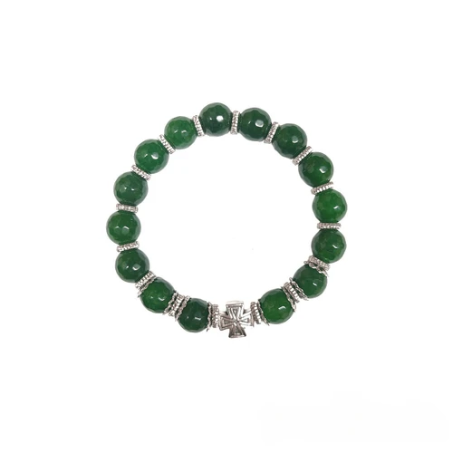 Prayer Rope with Green Agate Beads