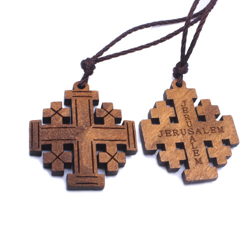 Simple wooden Jerusalem Cross