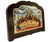 Last Supper (Mystical Supper) Icon – Arched Engraved Silver, Gold & Wood