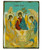 The Holy Trinity Silk Screen Icon – Aged with Silver Halo