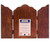 Virgin Mary Vrefokratousa – Child Holding Silk Screen Triptych Icons – Engraved Gold & Wood