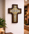 Cross Crucifixion Icon – Engraved Sterling Silver & Wood