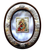Oval Sterling Silver Stefanothiki with  Holy Family Icon