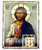 Jesus Christ – Monastery of Vatopedi Silk Screen Icon – Aged Edge Wood