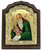 Saint Stylianos Icon – Beveled Arched Engraved Silver, Gold & Wood