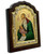 Saint Stylianos Icon – Beveled Arched Engraved Silver, Gold & Wood