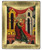 Saints Ioakim and Anna Christian Icon Gold Engraved