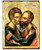 Saints Peter and Paul Silk Screen Icon – Aged Edge Wood