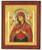 Virgin Mary with Seven Swords (Our Lady of Seven Sorrows) Silk Screen Icon – Gold Engraved Wood