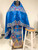 Fully-Embroidered Orthodox Priest Vestments Set — Blue-Gold-Red : SE-