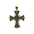Silver Cross with Red Stone