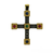 Silver Cross with 5 Colorful Stones