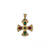 Silver Cross Gold-plated with Red and Emerald Stones