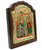 The Annunciation of Virgin Mary Icon – Arched, Engraved Silver, Gold & Wood : SE-