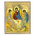 The Holy Trinity and The Crucifixion Silk Screen Icon Magnets - Set of 2