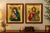 Virgin Mary Vrefokratousa and Christ Pantocrator Silk Screen Icon Set