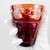 Red Glass Votive Candle/oil lamp with Etched Cross Olive Branch Colored Cups for Church /Home worhip