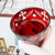 Red Glass Votive Candle/oil lamp with Etched Cross Olive Branch Colored Cups for Church /Home worhip