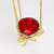 Orthodox Hanging Vigil Lamp | Gold Plated Alloy with Red Glass Bowl Cross and Grapevine