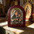 Theotokos Icon Silver Plated Handmade Wooden
