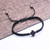 Black Handmade Braided Rope Wooden Cross