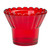 Scalloped Edge Red Glass Orthodox Votive Candle Holder