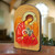 Saint Michael Archangel Wooden Gold Plated Orthodox Christian Sacred Icon - Inspirational Icon Decor - 86027