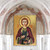 Saint Panteleimon Wooden Gold Plated Religious Orthodox Sacred Icon - Inspirational Icon Decor - 85023