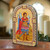 Saint Michael Archangel Wooden Gold Plated Religious Christian Sacred Icon - Inspirational Icon Decor - 86022