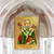 Saint Patrick Wooden Gold Plated Religious Christian Sacred Icon - Celtic Decor - 85060