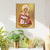 Saint Agnia Wooden Gold Plated Religious Christian Sacred Icon - Inspirational Icon Decor - 85025
