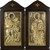 Diptych of the Annunciation of the Theotokos - Wooden Icon with Glass Front and Gold Background 42 x 42 cm